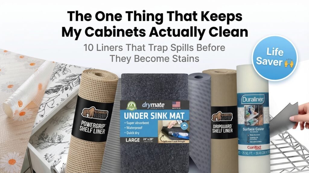 10 Liners That Trap Spills Before They Become Stains, The One Thing That Keeps My Cabinets Actually Clean