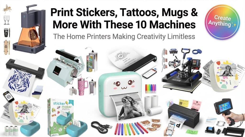 Print Stickers, Tattoos, Mugs & More With These 10 Machines